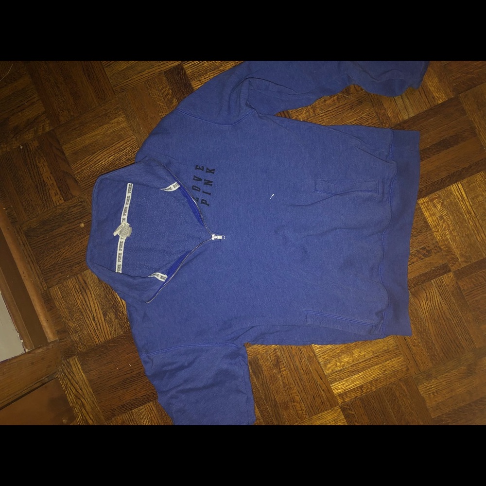 Love pink quarter zip
